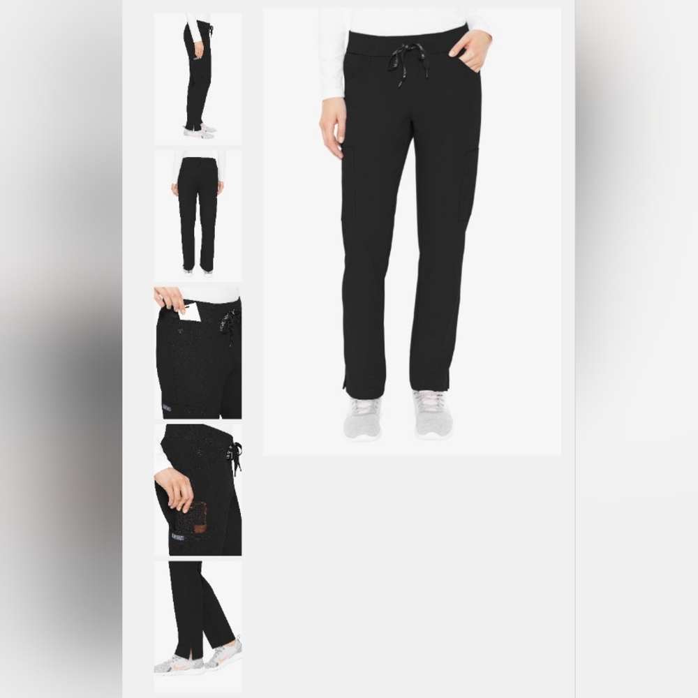 Med Couture scrub pant 8733 (Peaches) in black